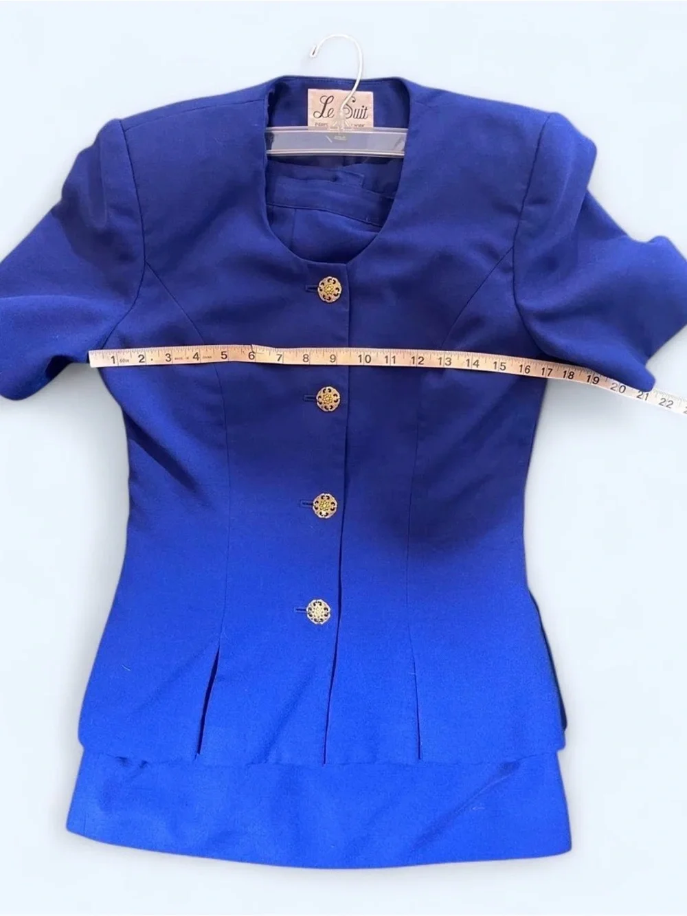 Vintage Le Suit Royal Blue 2PC Skirt Suit Princess Diana Inspired